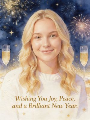 Watercolor New Year