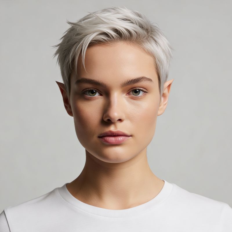 Silver Pixie Cut