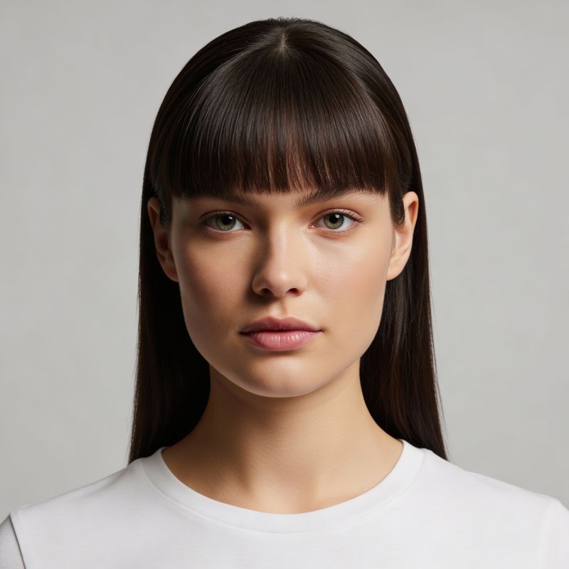 Heavy Bangs Long